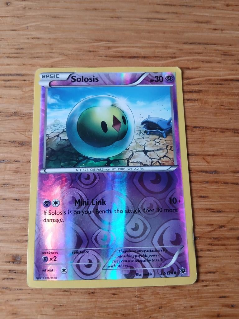 Pokémon Kaart Solosis 33/124 Basic HP30 Foil, Ophalen of Verzenden, Gebruikt, Losse kaart, Foil