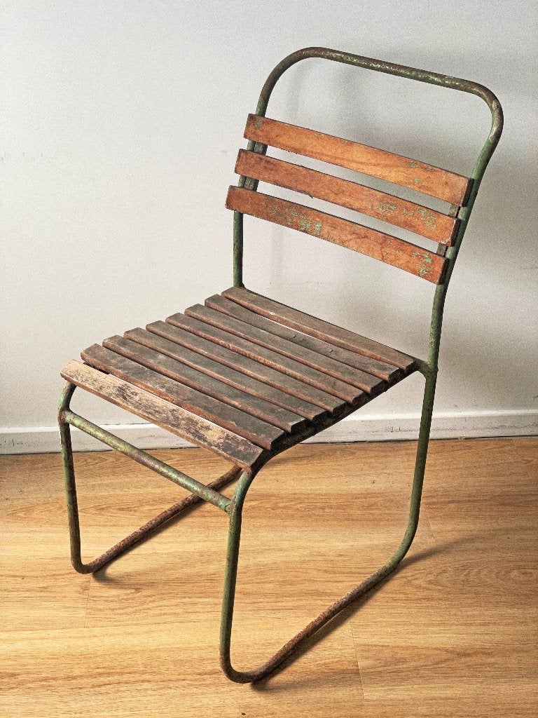 Háztartási KTSZ Hongaarse Vintage Patiostoel (1940's), Ophalen, Gebruikt, Bruin, Vintage