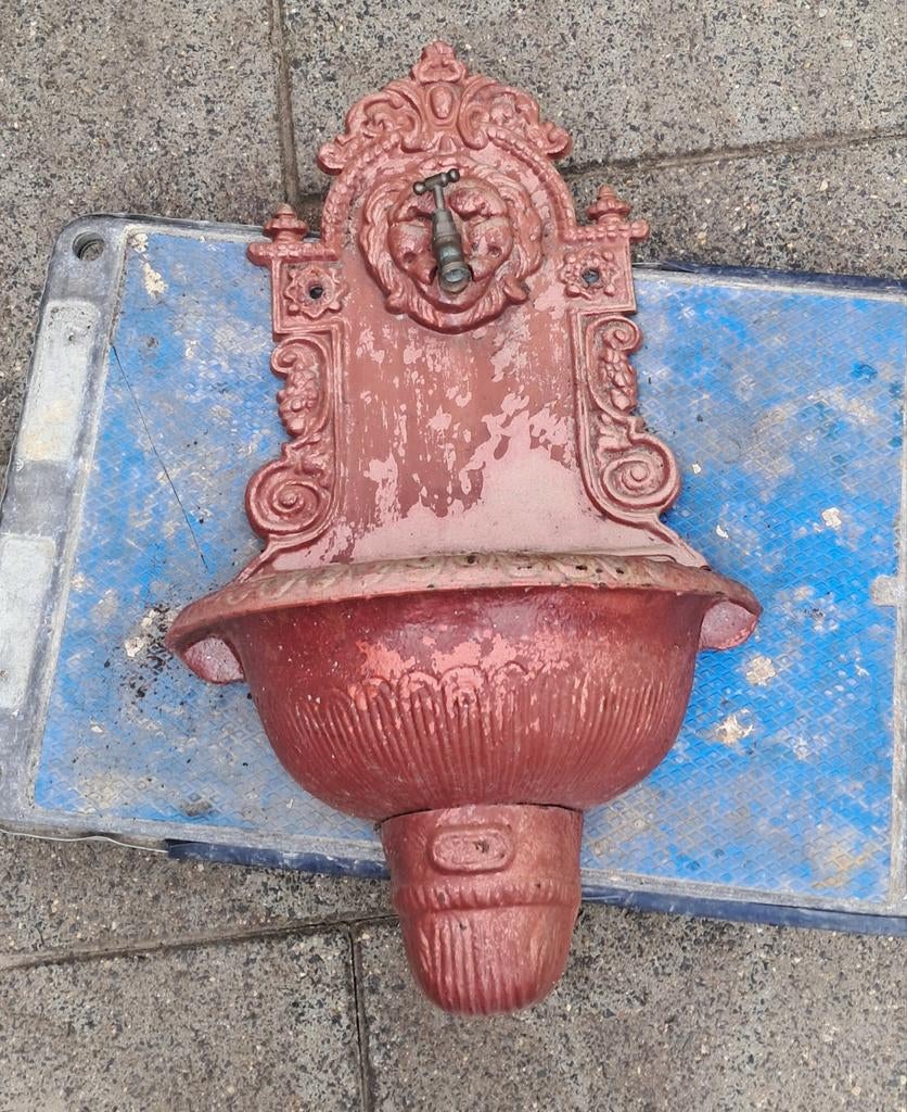 Wandfontein gietijzer leeuw – klassiek – 75 cm, Ophalen, Gietijzer, Fontein
