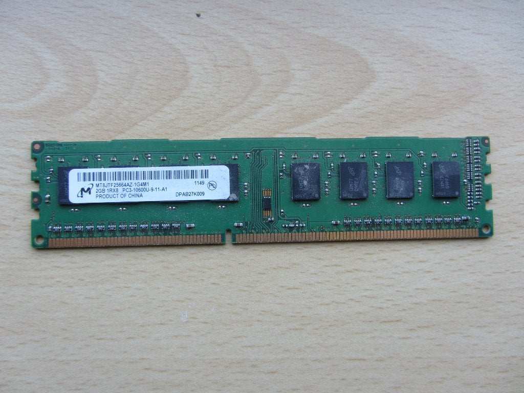 Micron 2GB PC3-10600 DDR3-1333MHz non-ECC Unbuffered CL9, Computers en Software, RAM geheugen, 1333 MHz, DDR3, Ophalen of Verzenden