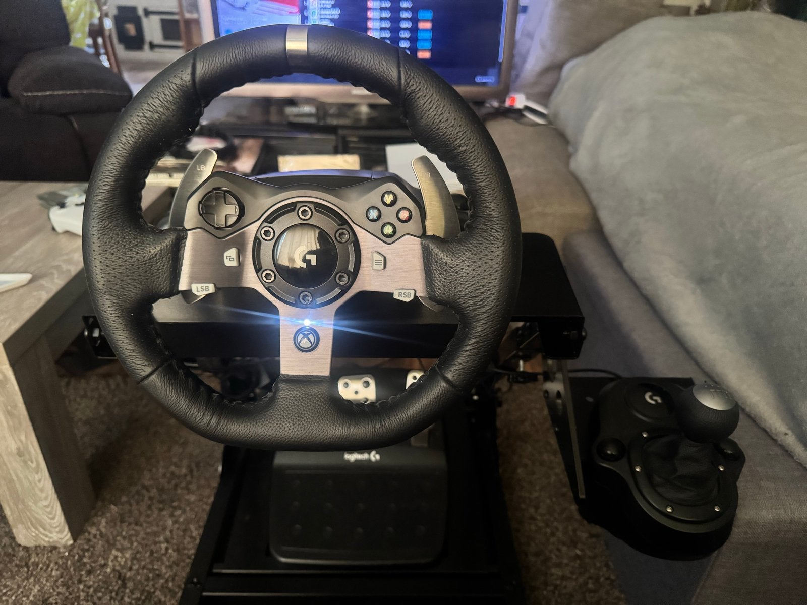 Logitech G920 racestuur met pedalen, shifter en Playseat, Ophalen, Zo goed als nieuw