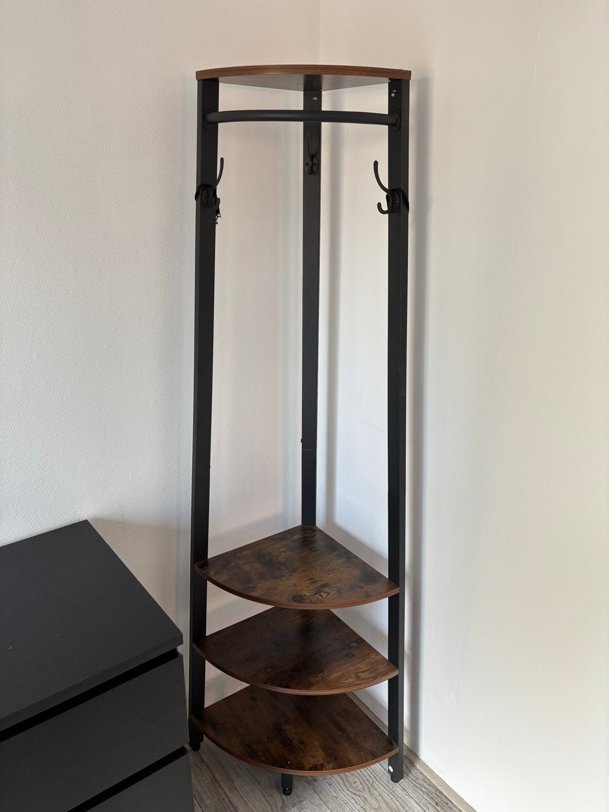 Hoekkapstok met planken - Industrieel design, Huis en Inrichting, Ophalen, Gebruikt, Overige typen, Metaal