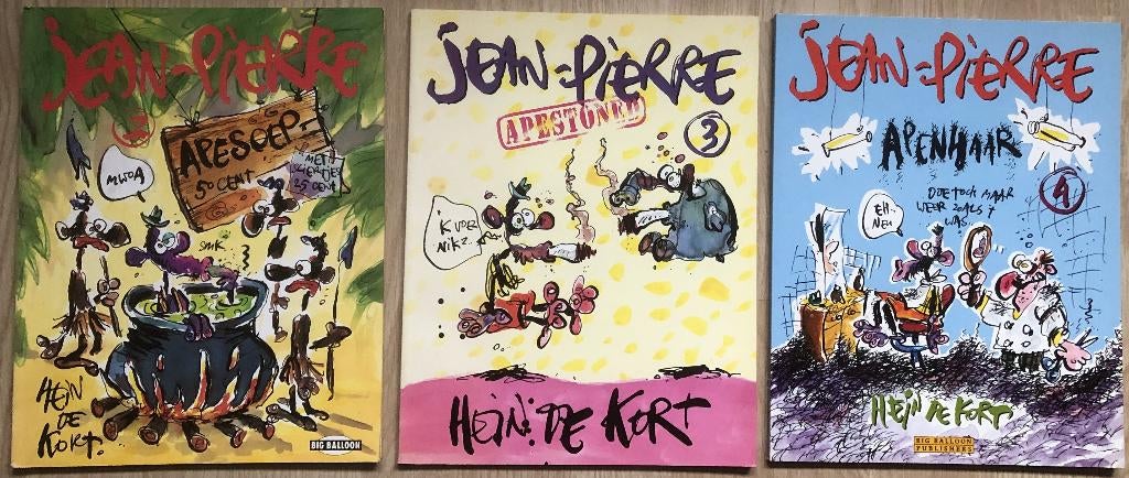 HEIN DE KORT - JEAN-PIERRE - 3 STRIPBOEKEN, Meerdere stripboeken, Ophalen of Verzenden, Zo goed als nieuw, Hein de Kort