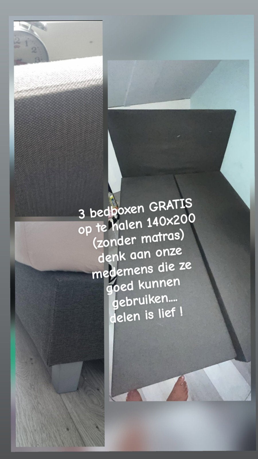 Gratis bedbox 140x200, Tuin en Terras, Tuinschermen, Gebruikt, Ophalen of Verzenden, 200 cm of meer, 150 tot 200 cm