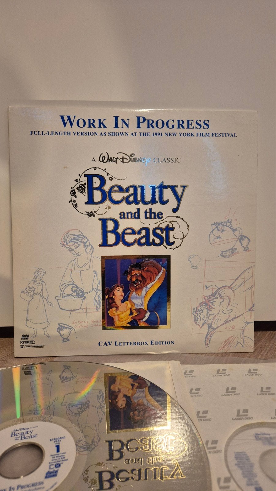 Beauty and the Beast Laserdisc, Ophalen of Verzenden, Assepoester of Belle, Zo goed als nieuw, Overige typen