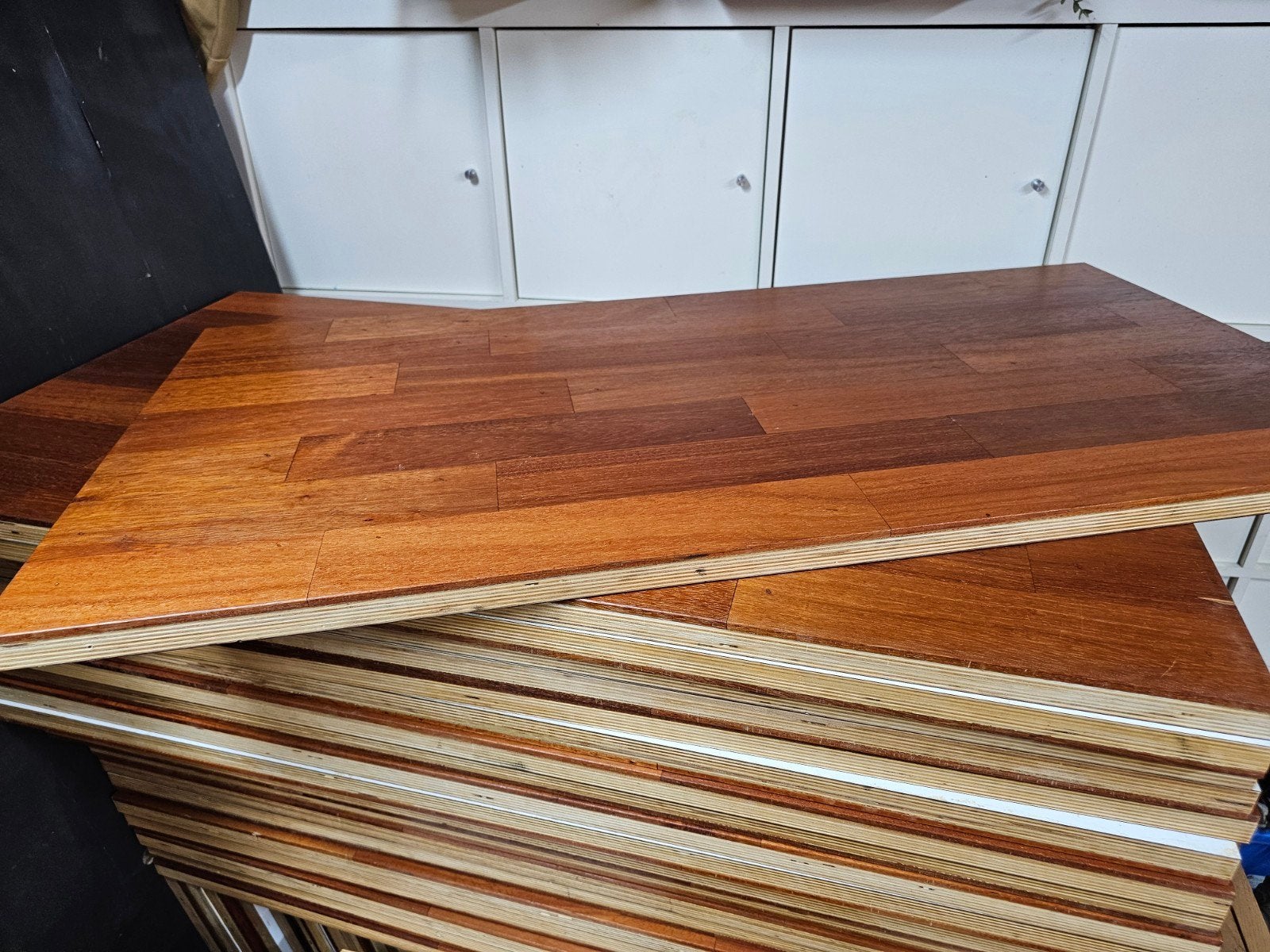 Robuuste vloerdelen 24mm dik, 34m2, Doe-het-zelf en Verbouw, Vloerdelen en Plavuizen, Ophalen, Zo goed als nieuw, Hout