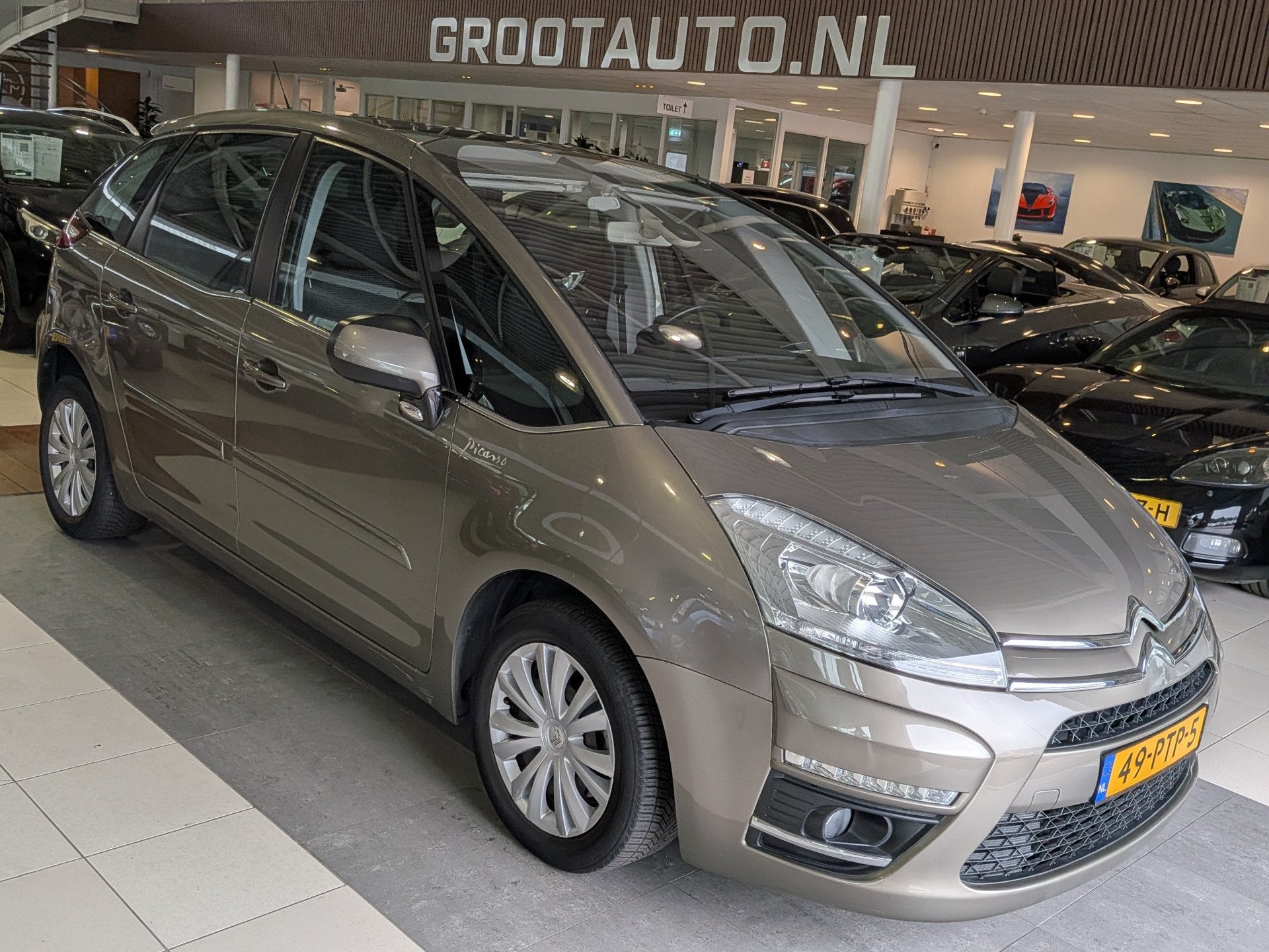 Citroën C4 Picasso 1.6 THP Tendance EGS Automaat, Panoramad, Auto's, Euro 5, Gebruikt, Bruin, C4 (Grand) Picasso