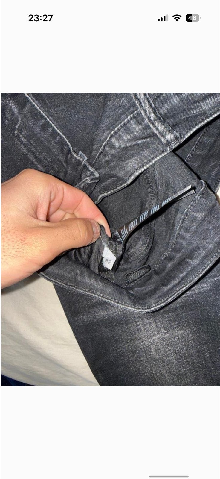 Amiri Jeans Zwart met Verfspatten - Maat W32, Verzenden, Zo goed als nieuw, Zwart, W32 (confectie 46) of kleiner