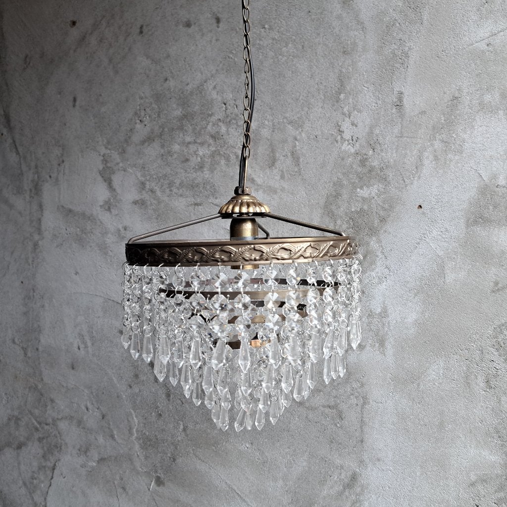 Brocante pegellamp pegel lamp hanglamp pegels ø 24cm *Etage3, ., Ophalen of Verzenden, Zo goed als nieuw, .
