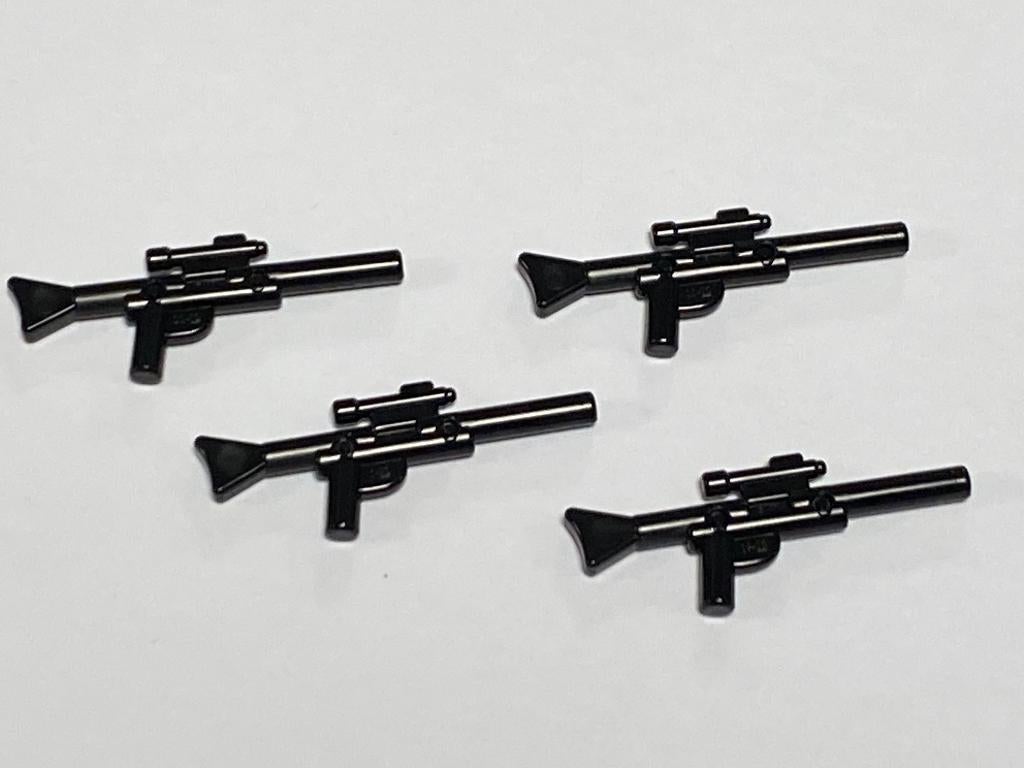 Partij 4x nieuwe zwarte Lego Weapon Gun, Blaster Long