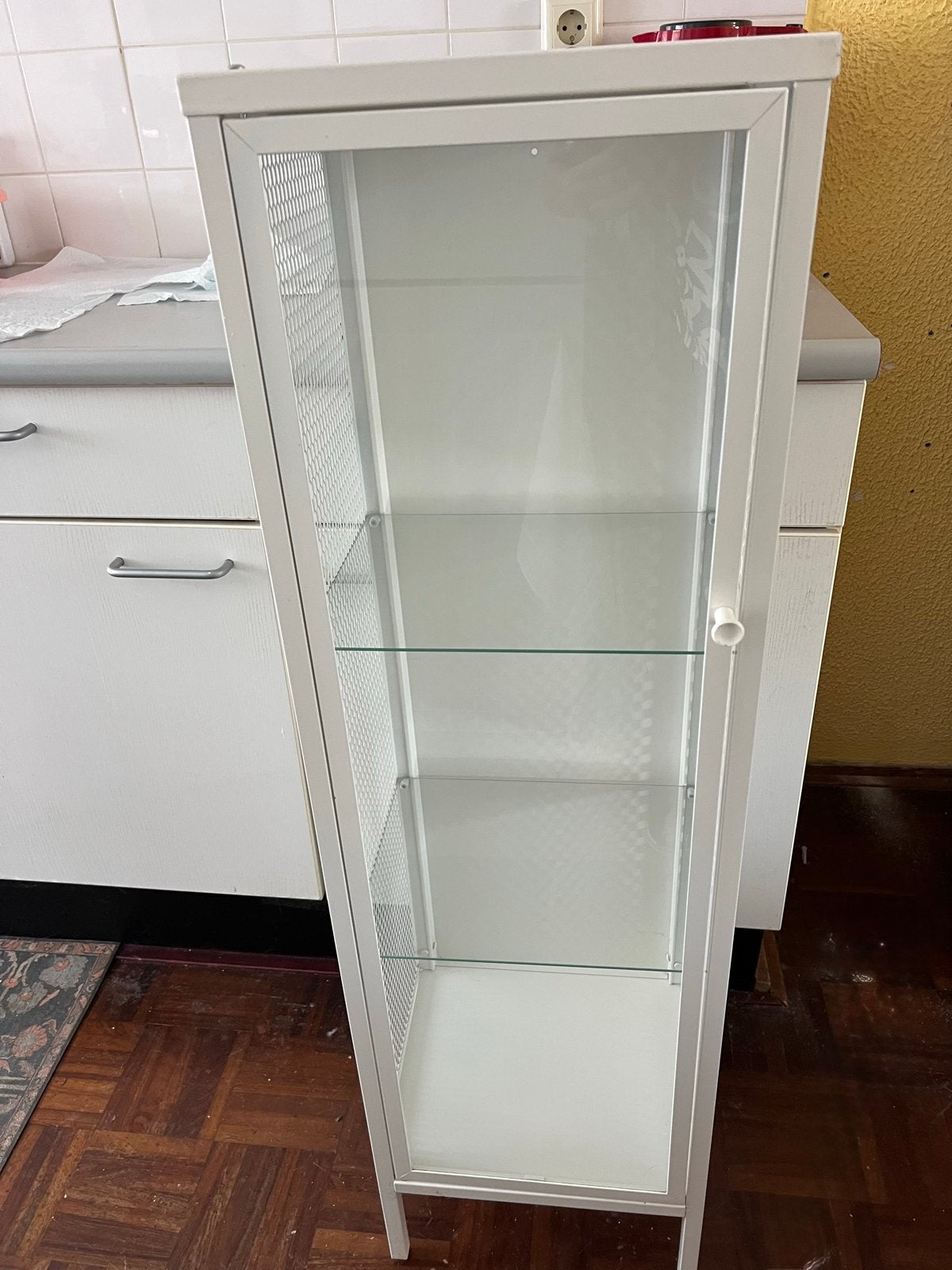 IKEA BAGGEBO vitrinekast wit 34x30x116 cm, Ophalen, Gebruikt