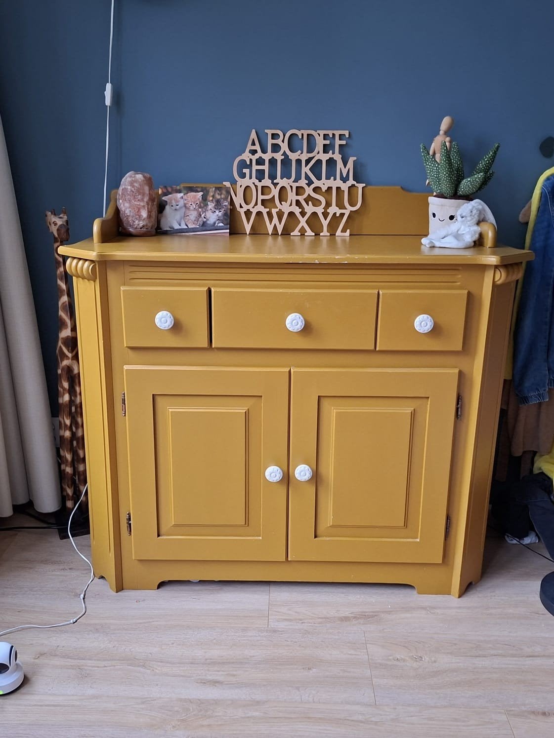 Vintage stevige commode, Ophalen, Gebruikt, 50 tot 70 cm, 100 cm of meer