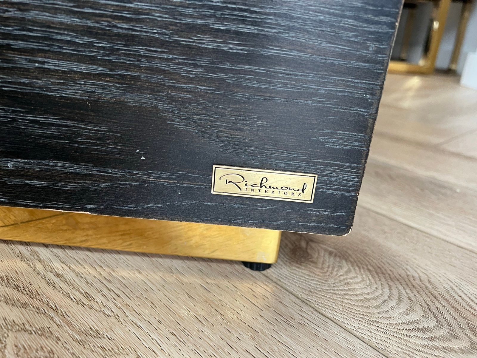 Luxe Salontafel Richmond Interiors Zwart/Goud, 100 tot 150 cm, Zo goed als nieuw, Overige houtsoorten, 50 tot 100 cm
