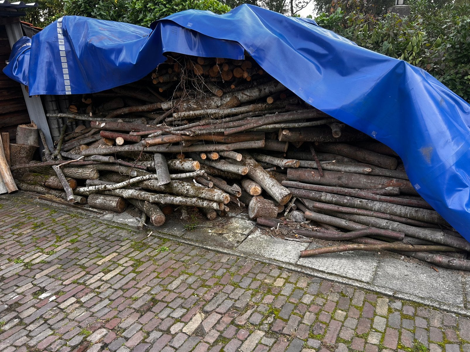 Brandhoutmix essen berk eik stammen, Tuin en Terras, 3 tot 6 m³, Ophalen