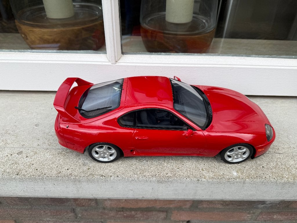 1:12 Toyota Supra Mk4 rood 1996 Otto Models G084 *LAKFOUT*, Hobby en Vrije tijd, Modelauto's | 1:5 tot 1:12, Auto, Ophalen of Verzenden