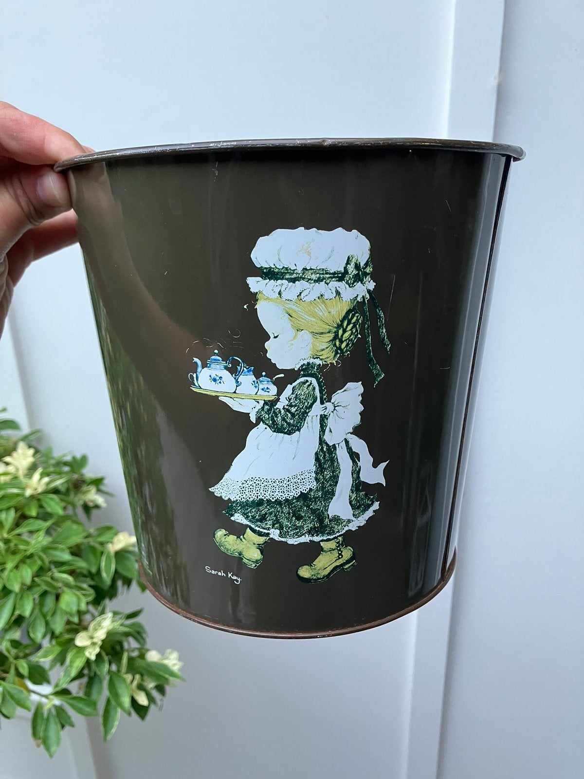 Sarah Kay vintage blik emmer rond, Ophalen of Verzenden, Zo goed als nieuw, Overige