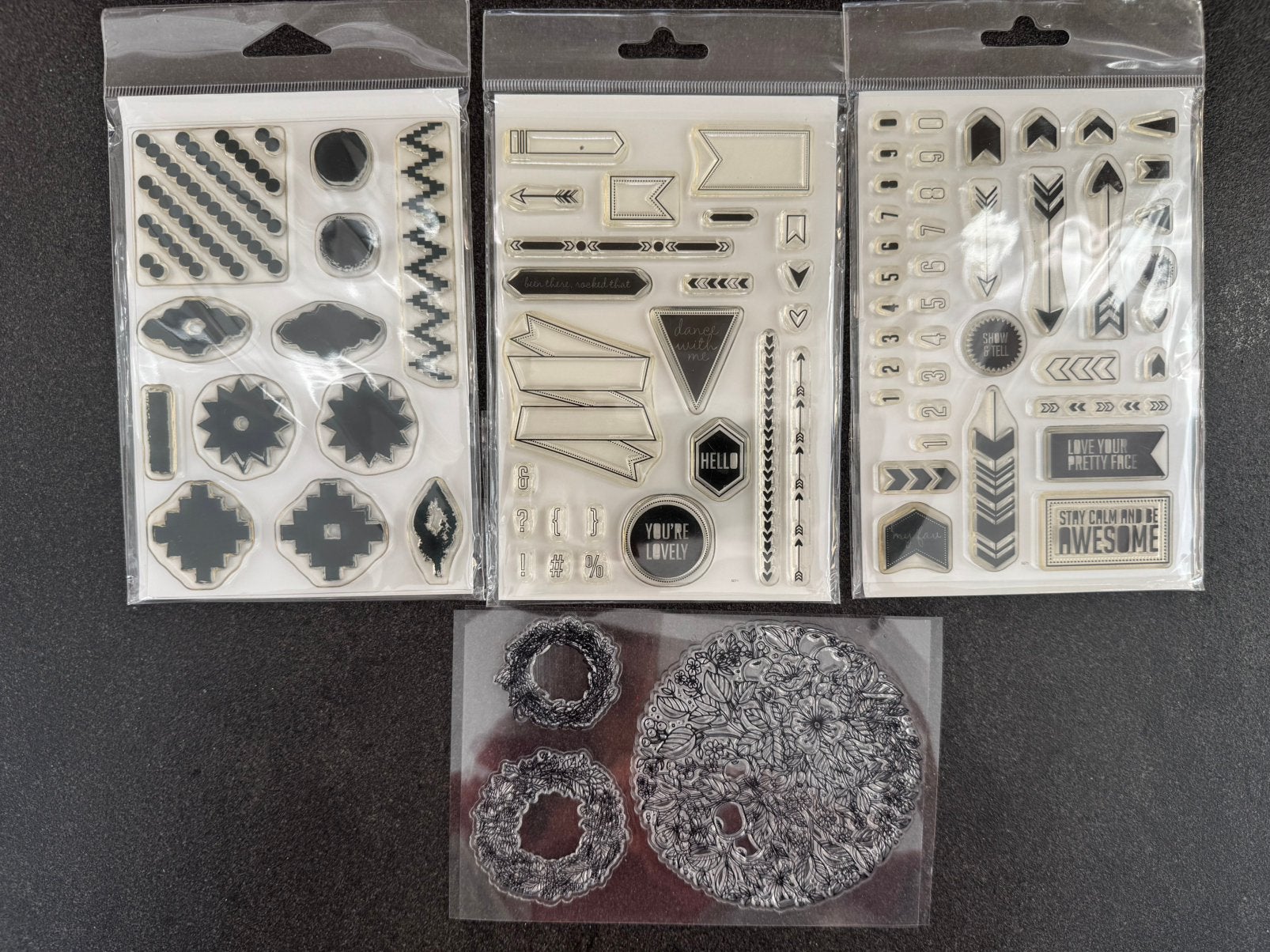 Stampin’ up 4 setjes nieuwe stempels in plastic hoesje, Ophalen of Verzenden, Nieuw
