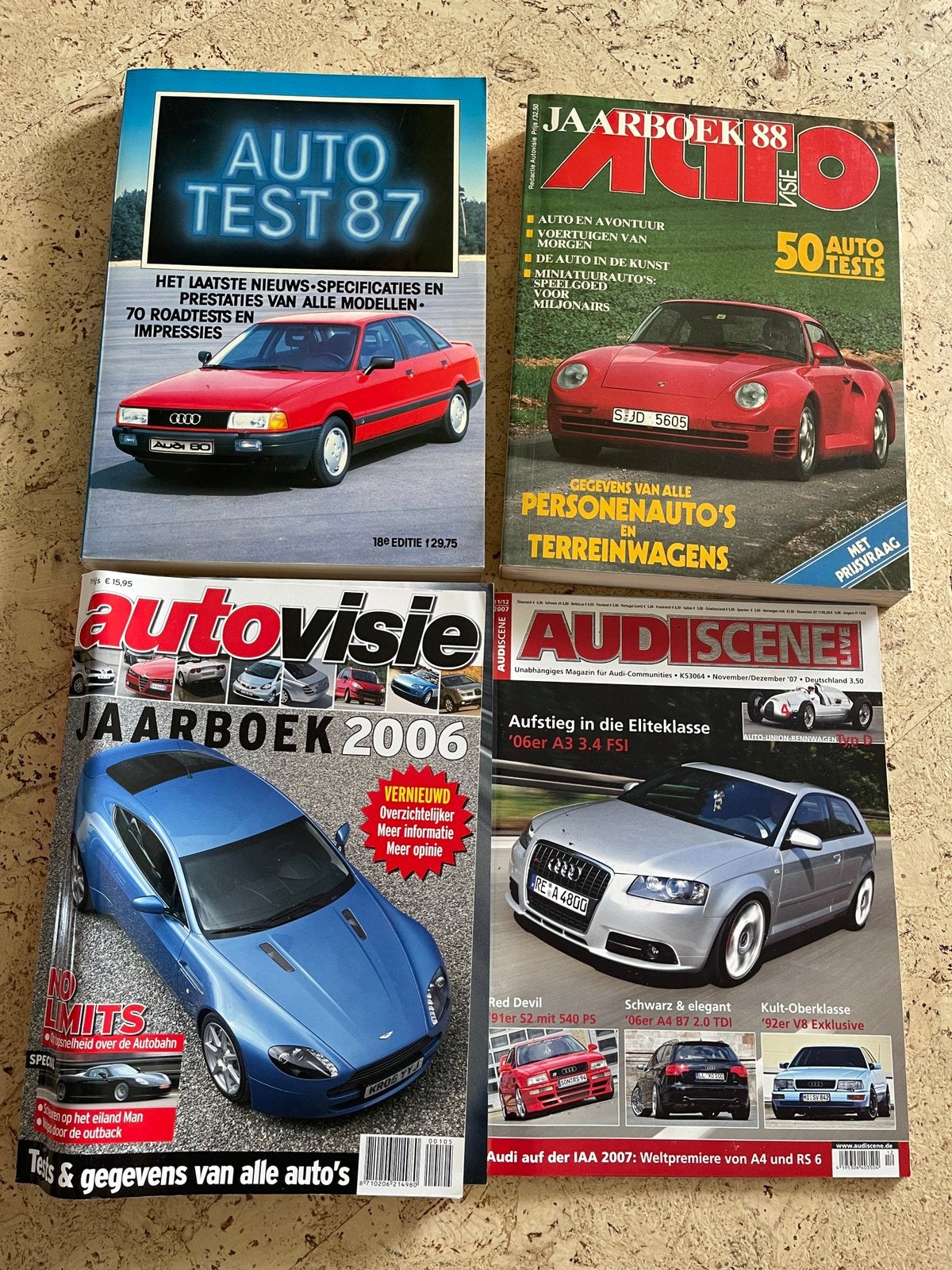 Auto Jaarboek 1988, 2006, autotest 87, audiscene 11/12 2007, Boeken, Auto's | Boeken, Ophalen, Zo goed als nieuw, Algemeen