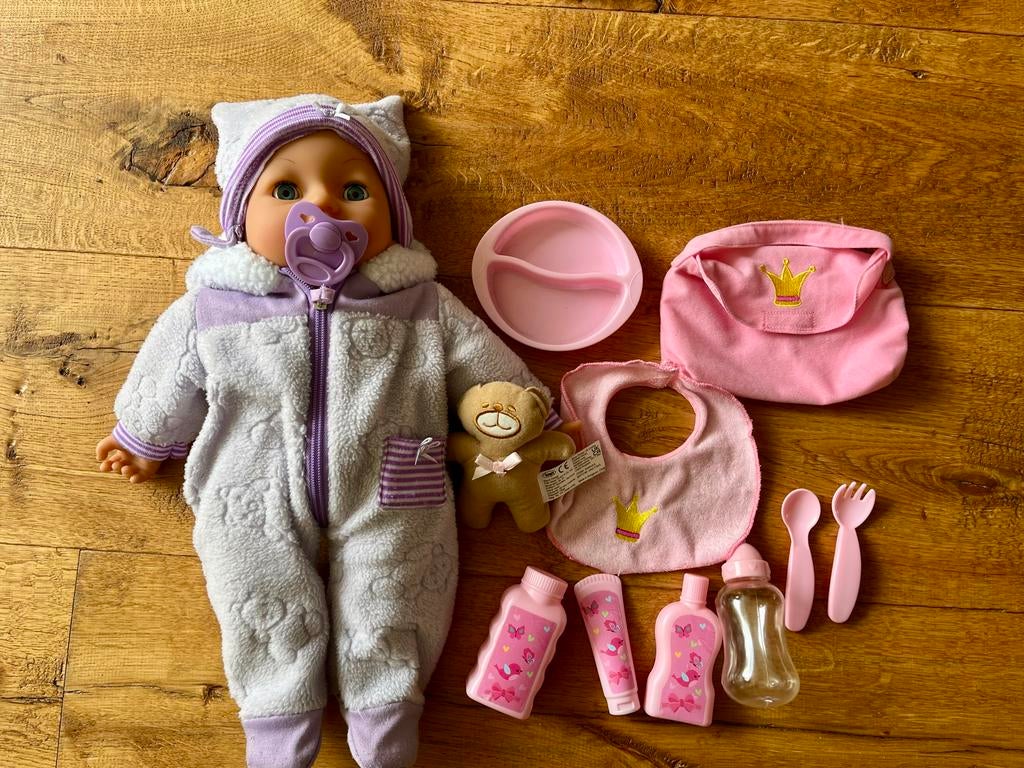 Interactieve babypop met accessoires, Ophalen, Gebruikt, Babypop