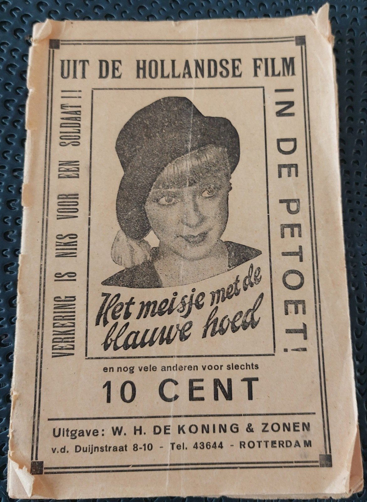 Oude bladmuziek 'Het meisje met de blauwe hoed' (1929), Ophalen of Verzenden, Gelezen, Algemeen, Jack Bess