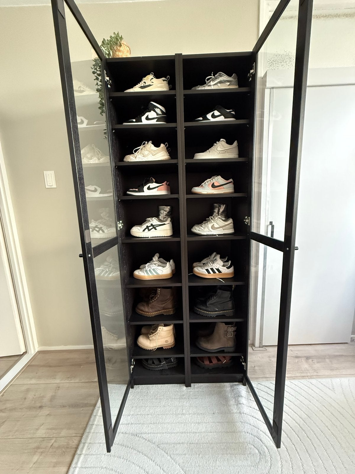 Schoenenkast / boekenkast Billy IKEA zwart, Ophalen, 200 cm of meer, 50 tot 100 cm, Zo goed als nieuw