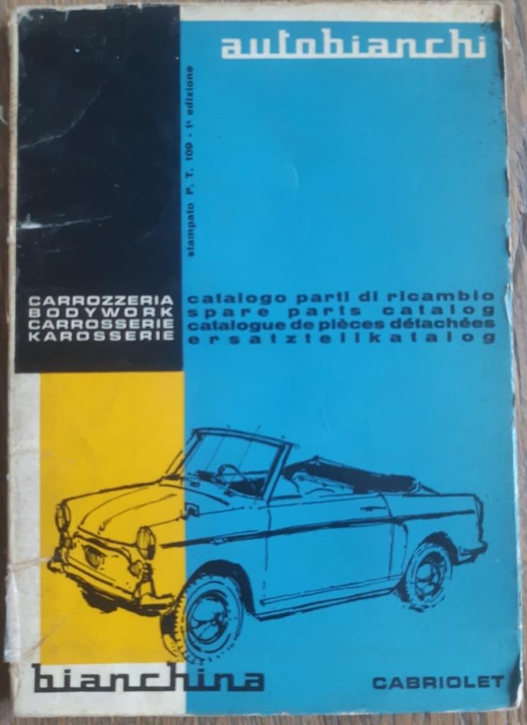 Autobianchi Bianchina Cabrio – catalogus PT109 (1961), Verzenden, Gelezen, Overige merken