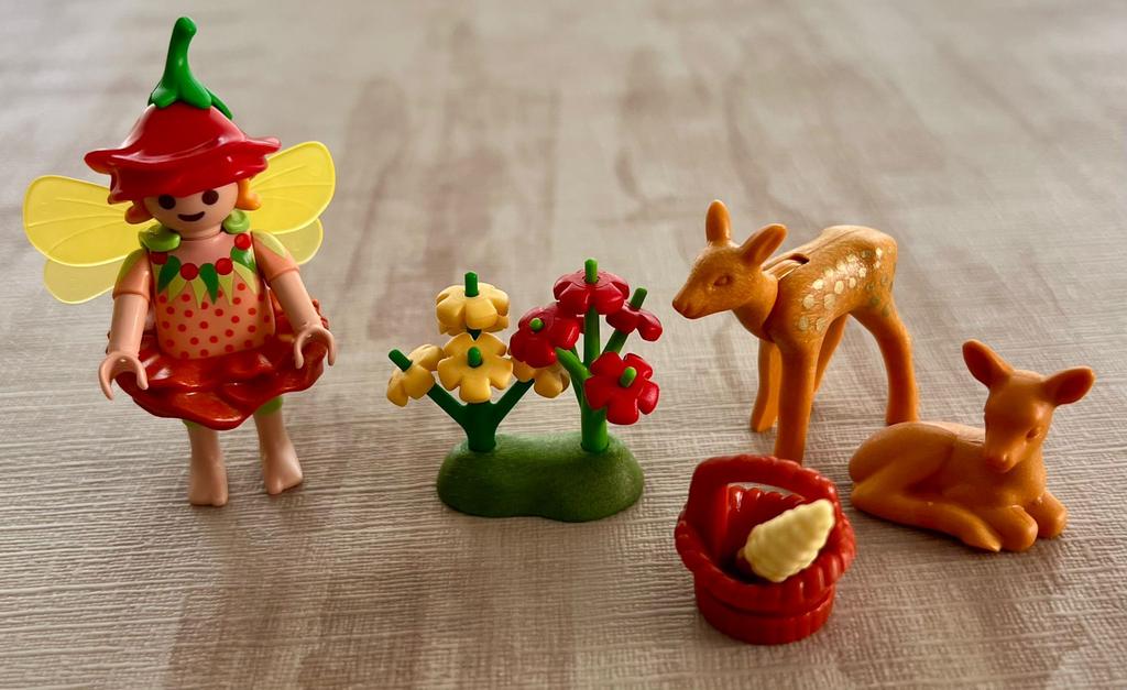Playmobil Elfje met hertenkalfjes 9141 te koop zgan, Ophalen of Verzenden, Zo goed als nieuw