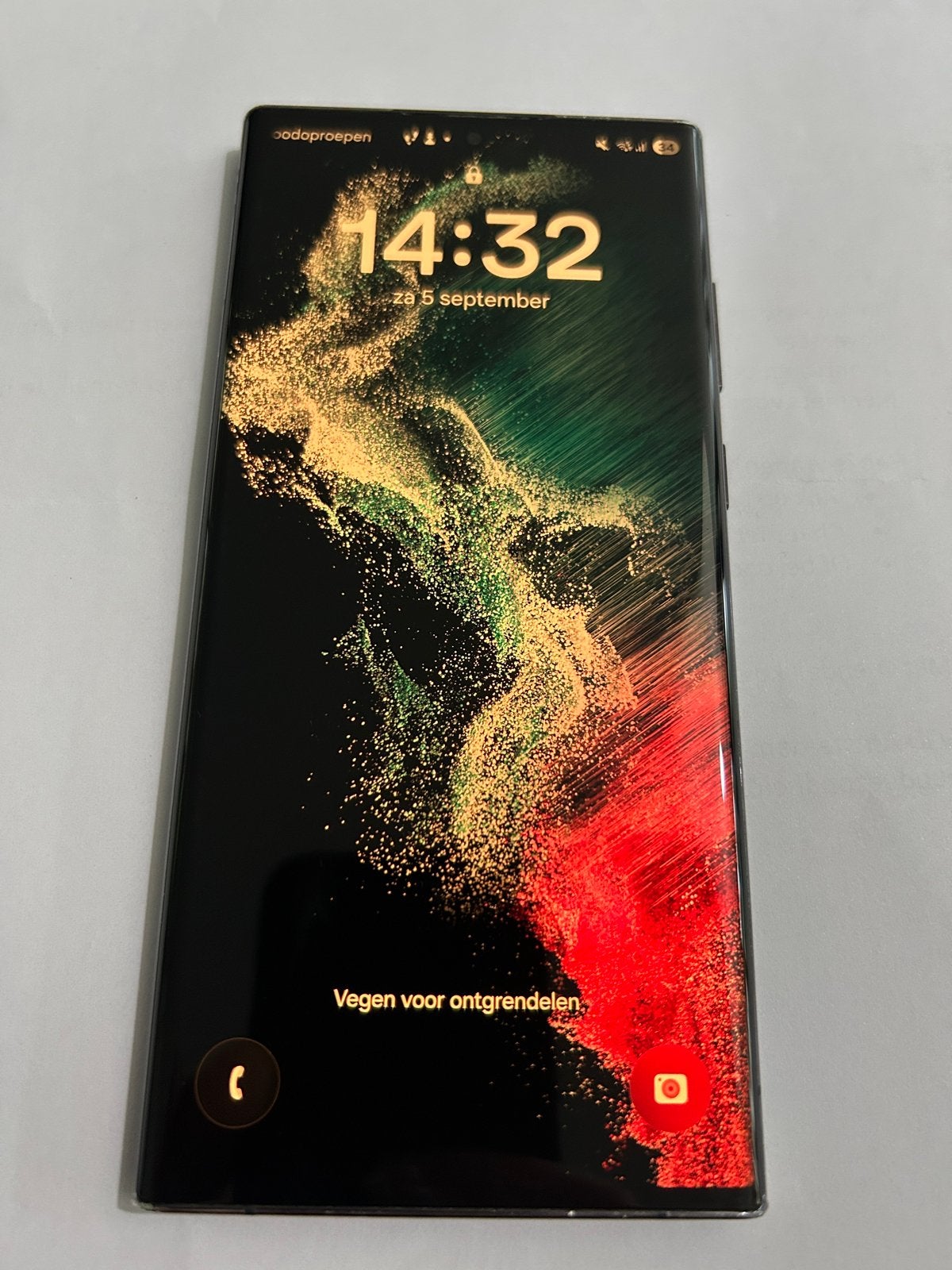 Samsung Galaxy S22 Ultra - Scherm en achterkant z.g.a.n., Telecommunicatie, Mobiele telefoons | Samsung, Ophalen, Gebruikt, Zwart