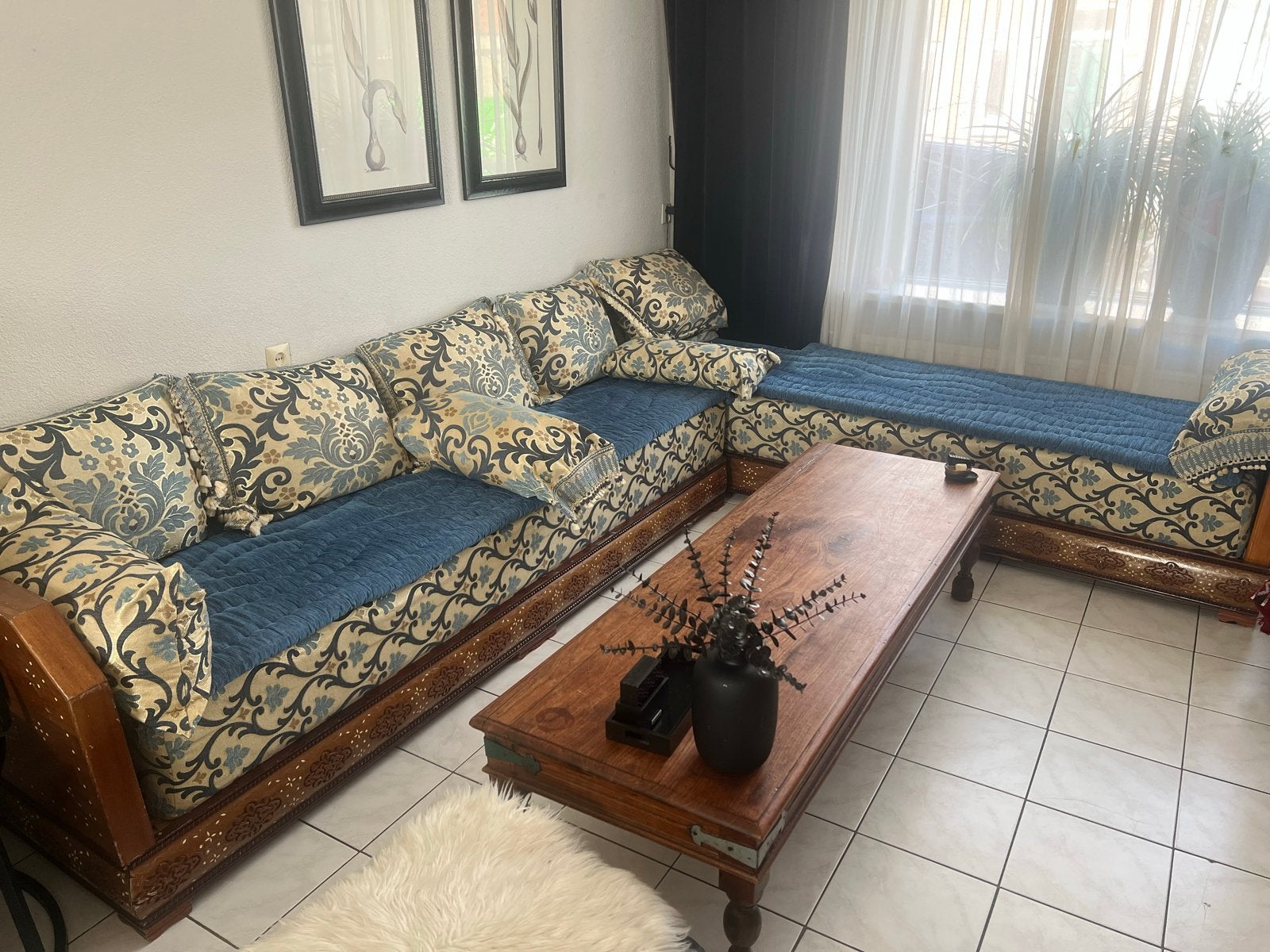 Prachtige Marokkaanse banken - Handgemaakt en comfortabel, Ophalen, Gebruikt, Hout