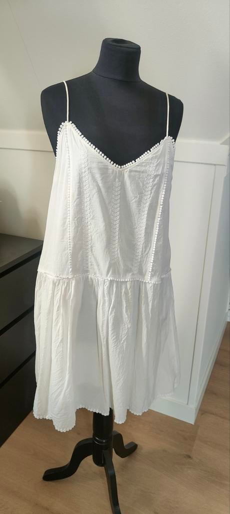 Zomerse witte mini-jurk met spaghettibandjes H&M, Kleding | Dames, Maat 38/40 (M), H&M, Wit, Ophalen of Verzenden