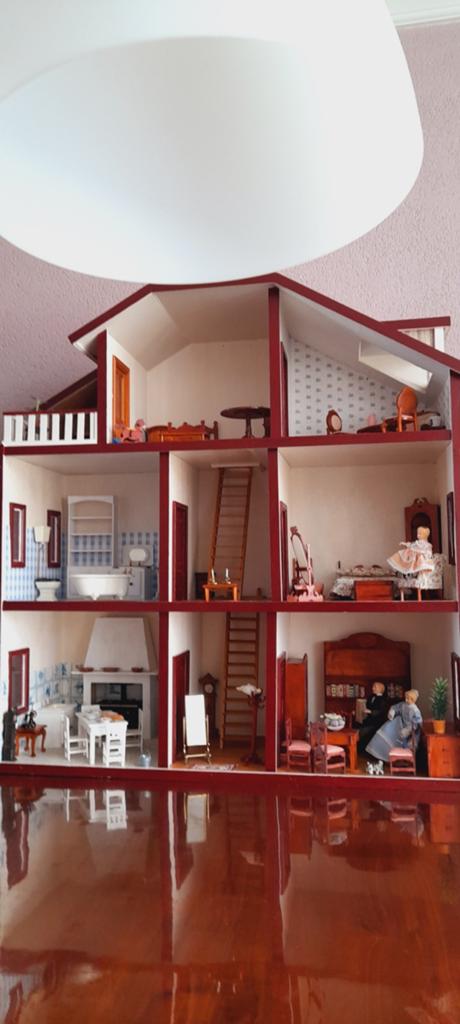 Compleet Poppenhuis Schaal 1:12 - Origineel Collectors Item, Ophalen of Verzenden