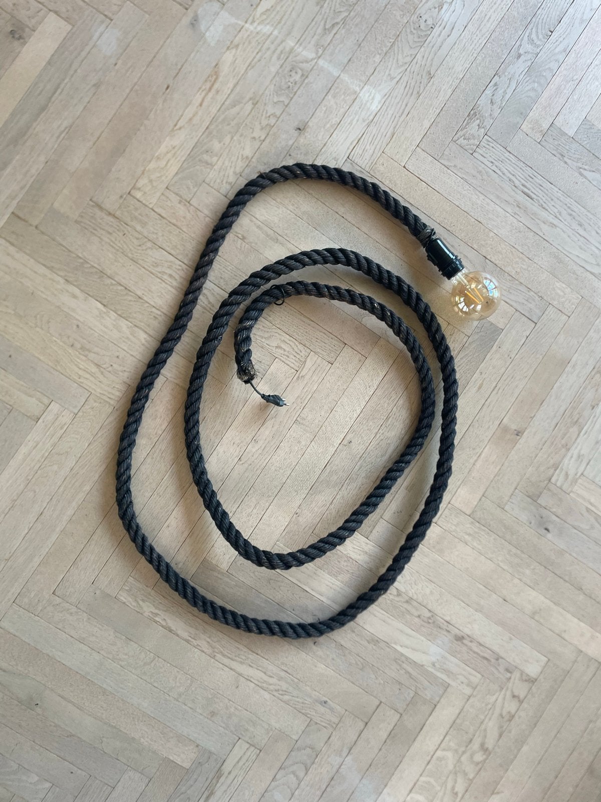 Stoere touwlamp, Met schakelaar, Overige merken, Gebruikt, Zwart