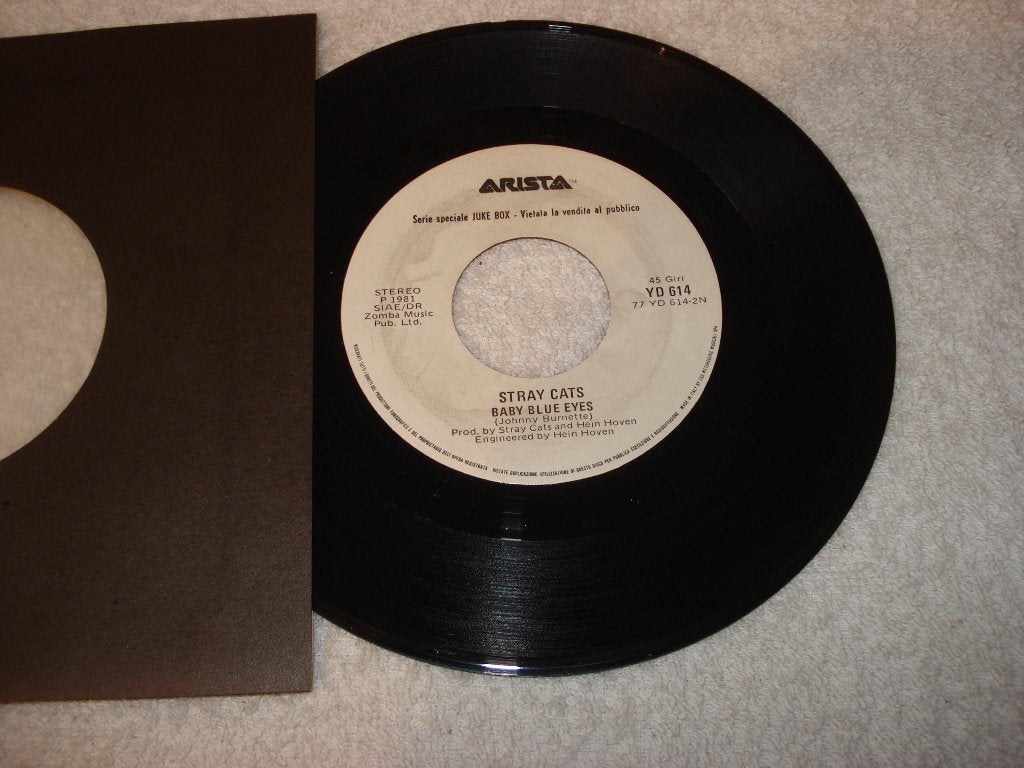 Stray Cats      Baby Blue Eyes   Italie       Orgineel, Originele persing, Ophalen of Verzenden, Zo goed als nieuw, Pop