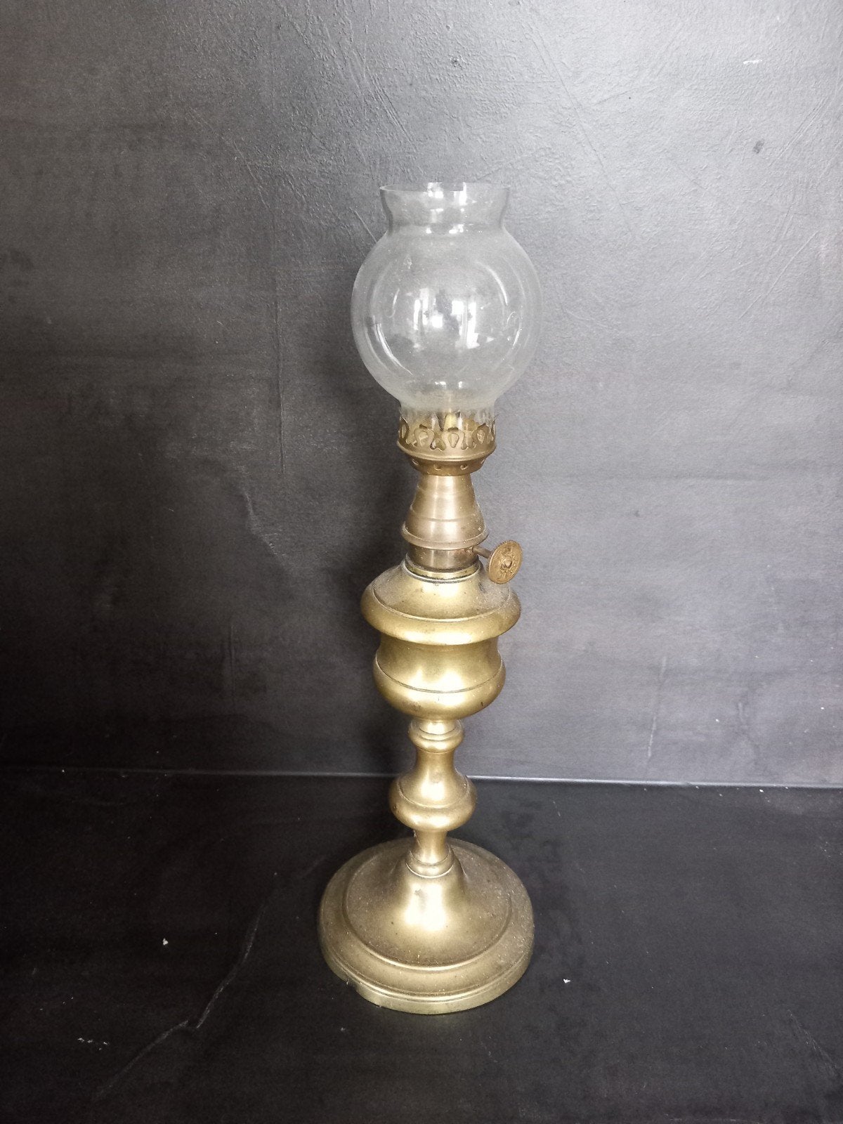 Messing Olielamp., Ophalen of Verzenden, Koper of Brons