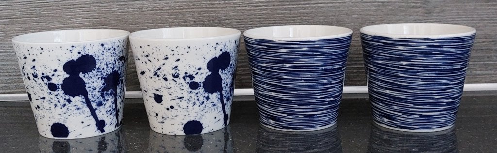 4 Royal Doulton pacific bekers 450 ml, Huis en Inrichting, Keuken | Servies, Ophalen, Zo goed als nieuw, Modern, Kop(pen) en/of Schotel(s)
