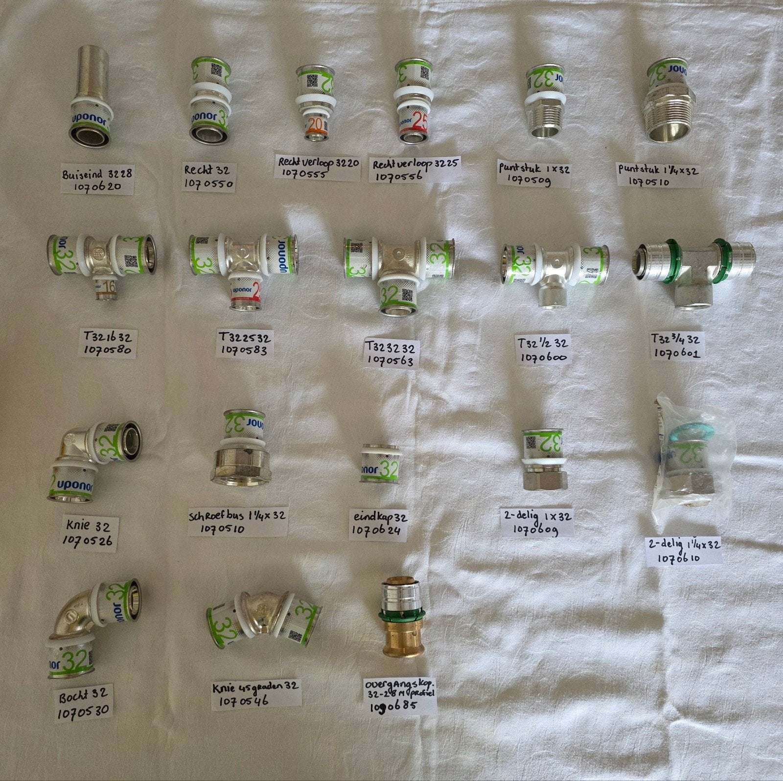 Uponor 32 koppeling meerdere beschikbaar, Ophalen of Verzenden, Nieuw, Koper of Messing