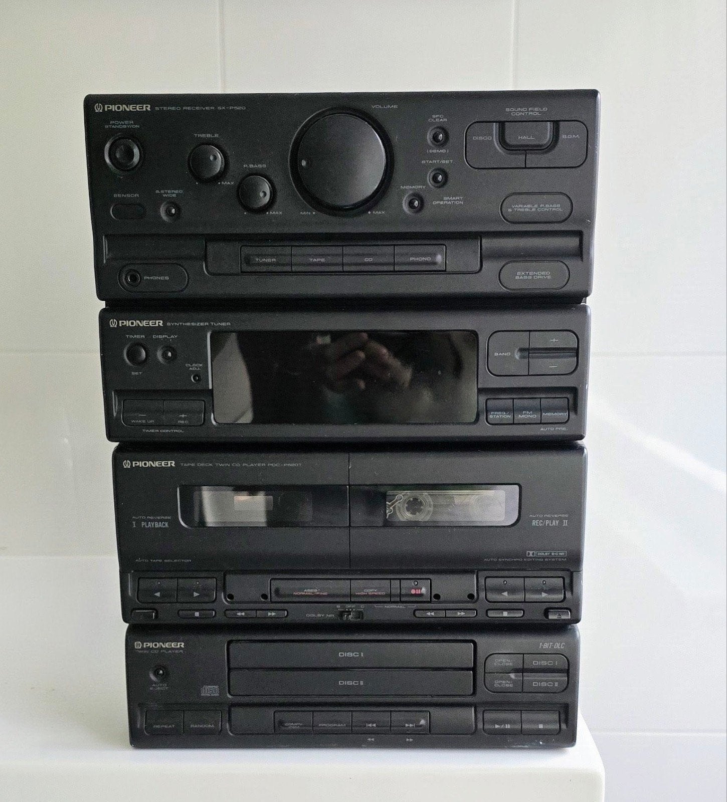 Pioneer Hifi Toren P520 - Dubbele CD & Casette speler, Ophalen, Cd-speler, Pioneer