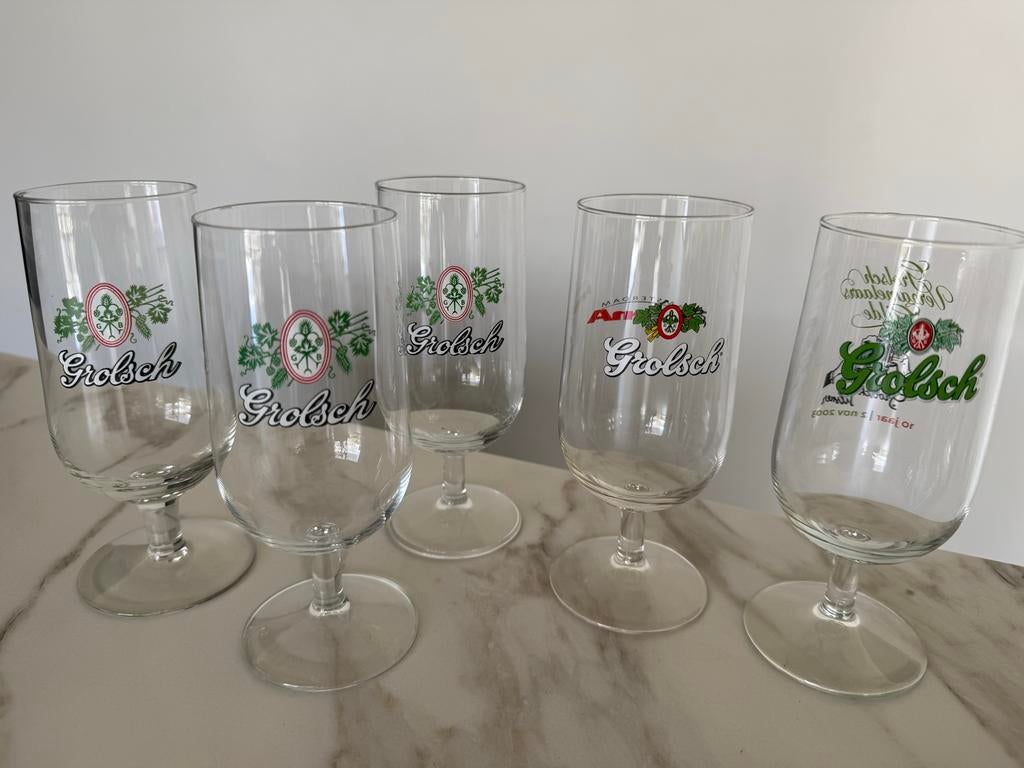 Grolsch bierglazen, Ophalen of Verzenden, Zo goed als nieuw