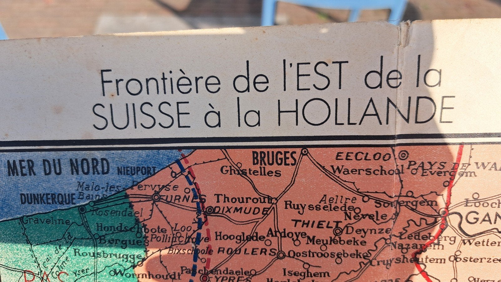 Oude landkaart: Frontière de l'EST de la SUISSE à la, Europa Overig, Landkaart, 1800 tot 2000, Ophalen