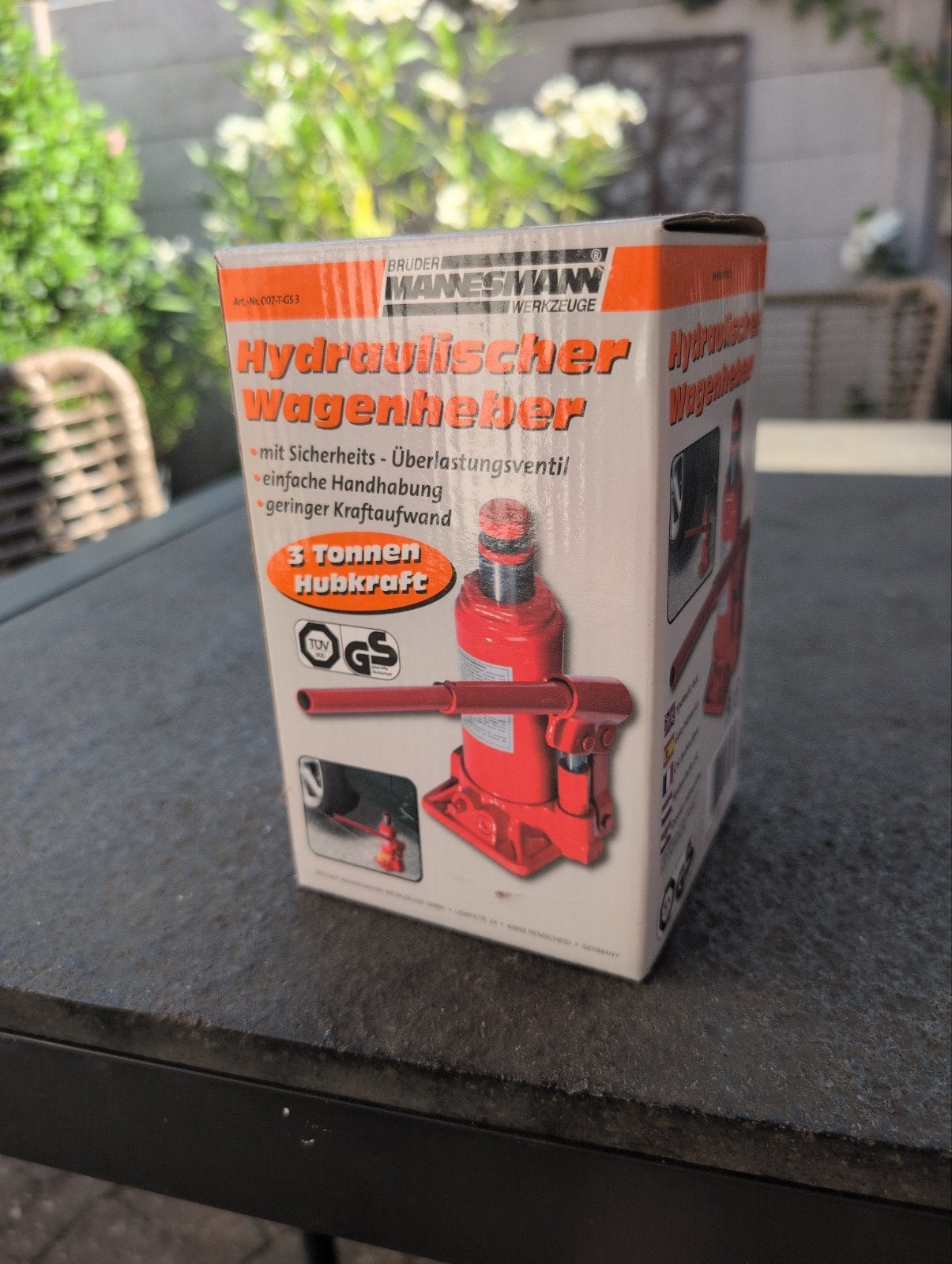 Brüder Mannesmann Hydraulische Potkrik 3 Ton, Ophalen, Nieuw