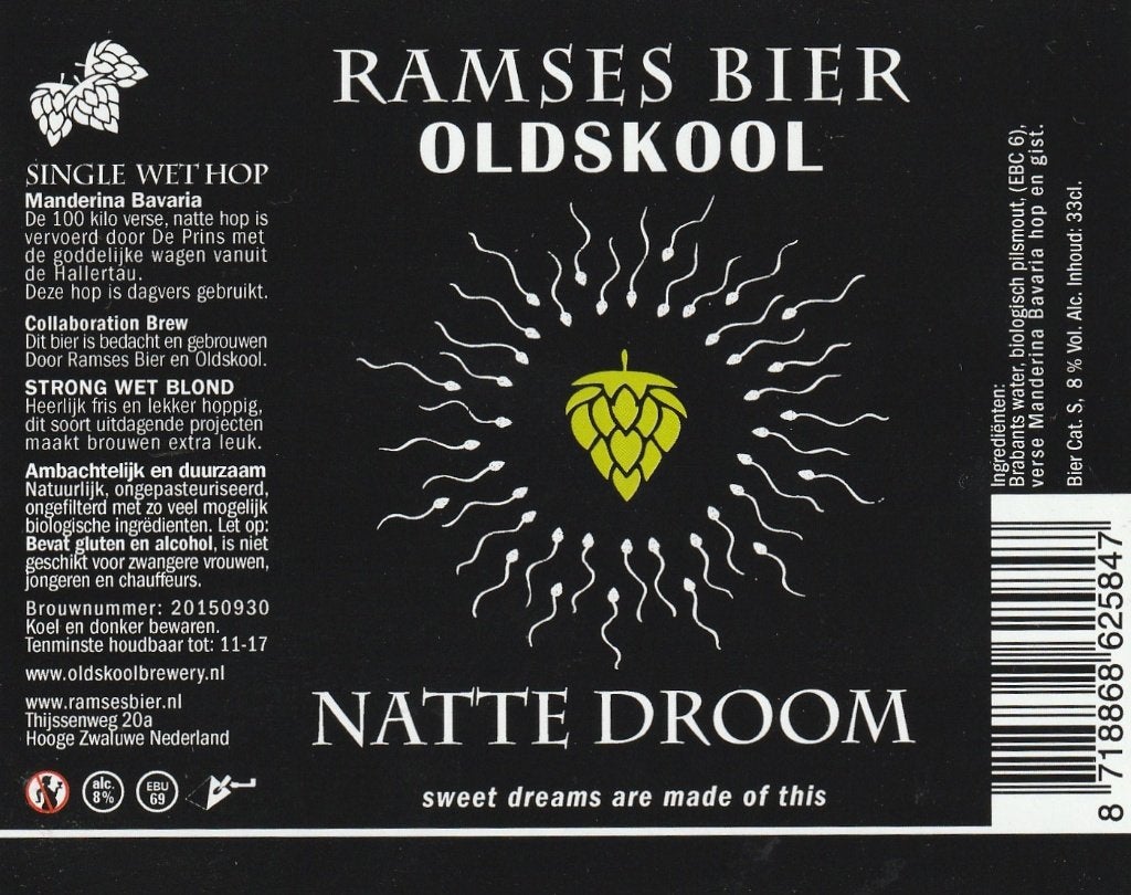 bieretiket Nederland Ramses Natte Droom, Verzenden, Nieuw, Overige typen, Overige merken