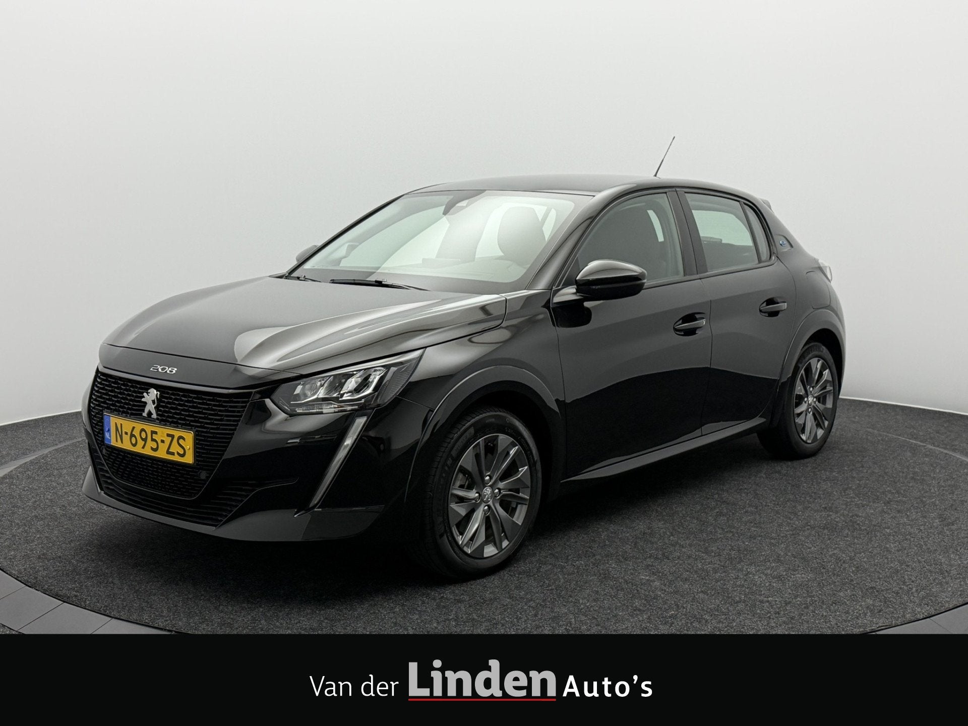 Peugeot e-208 EV Active Pack 50 kWh 3-Fase SOH 92,4% | Navig, Auto's, Dealer onderhouden, Gebruikt, Zwart, 24 min