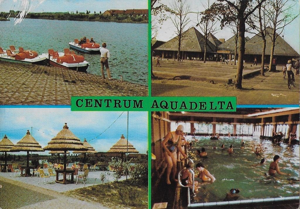 Ch290 gelopen ansichtkaart centrum aquadelta, Ophalen of Verzenden, 1980 tot heden, Gelopen
