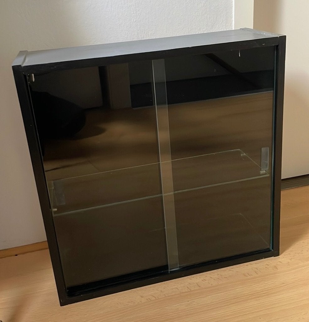 vitrine kastje met glazen schuifdeurtjes, Ophalen, Glas, 50 tot 100 cm, Minder dan 100 cm