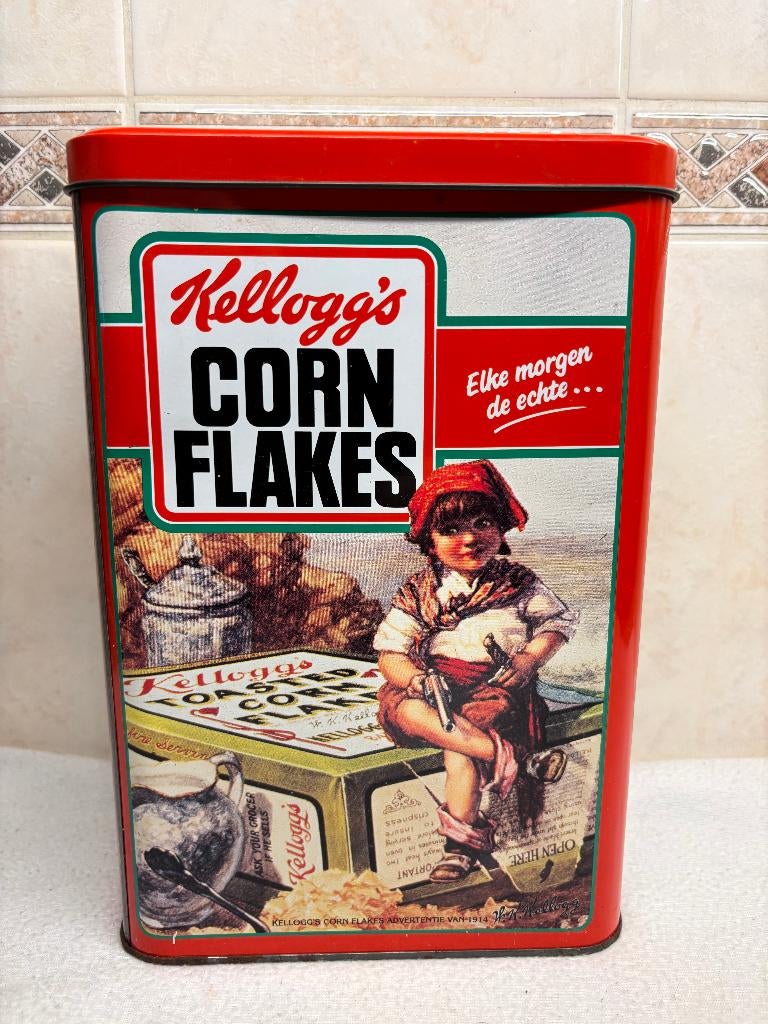 Groot Blik Kellogg's Corn Flakes, Ophalen of Verzenden