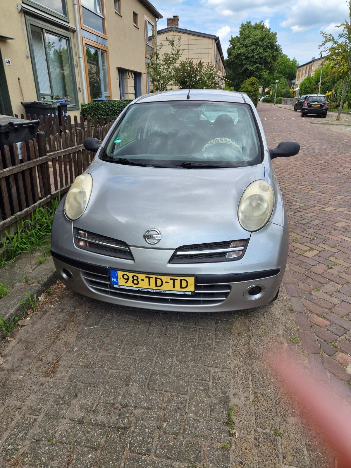 Nissan Micra 1.2 48KW 3DR 2006 Grijs, Auto's, 4 cilinders, Origineel Nederlands, Micra, Handgeschakeld