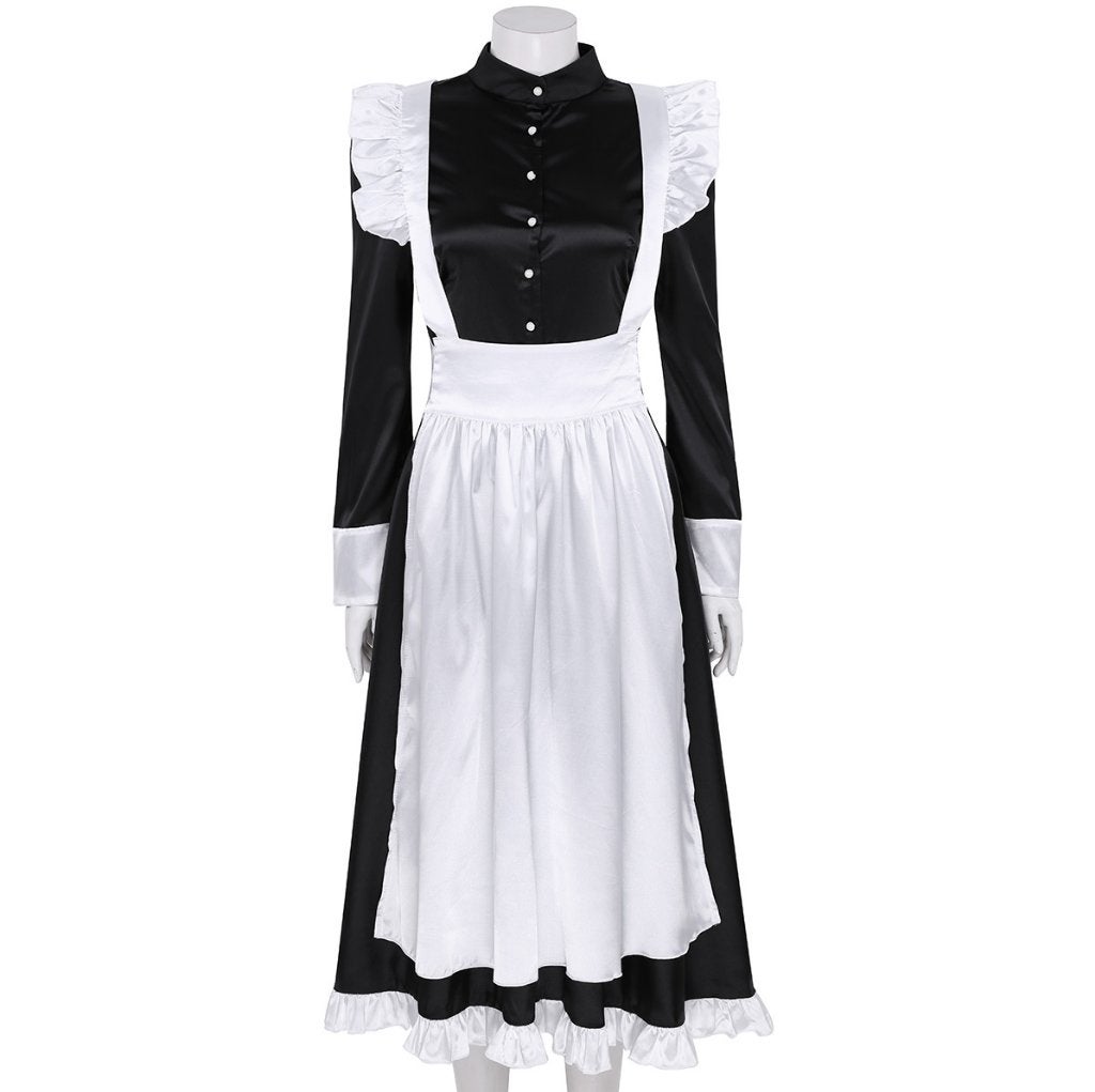 French maid lang kostuum sexy huishoudster cosplay jurk, Verzenden, Nieuw
