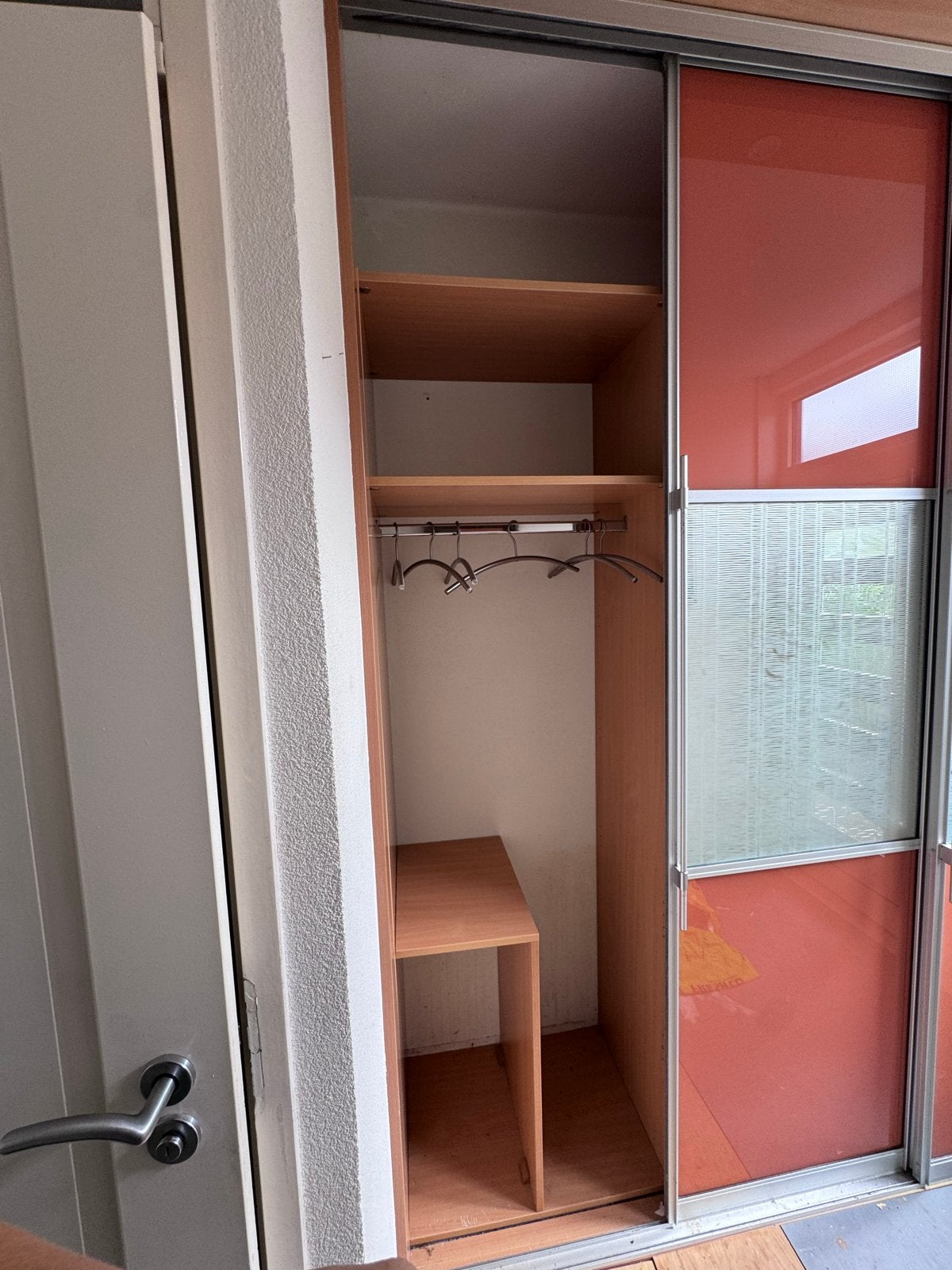 Garderobe/halkast met schuifdeuren, planken en lades, Ophalen, Gebruikt, 200 cm of meer, 150 tot 200 cm
