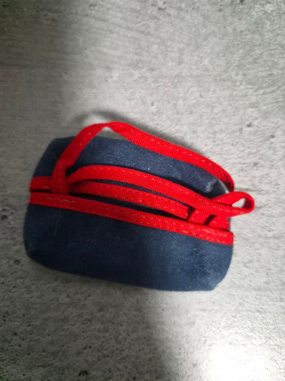 Vintage Barbie tasje - denim met rode bandjes, Ophalen of Verzenden, Gebruikt, Accessoires