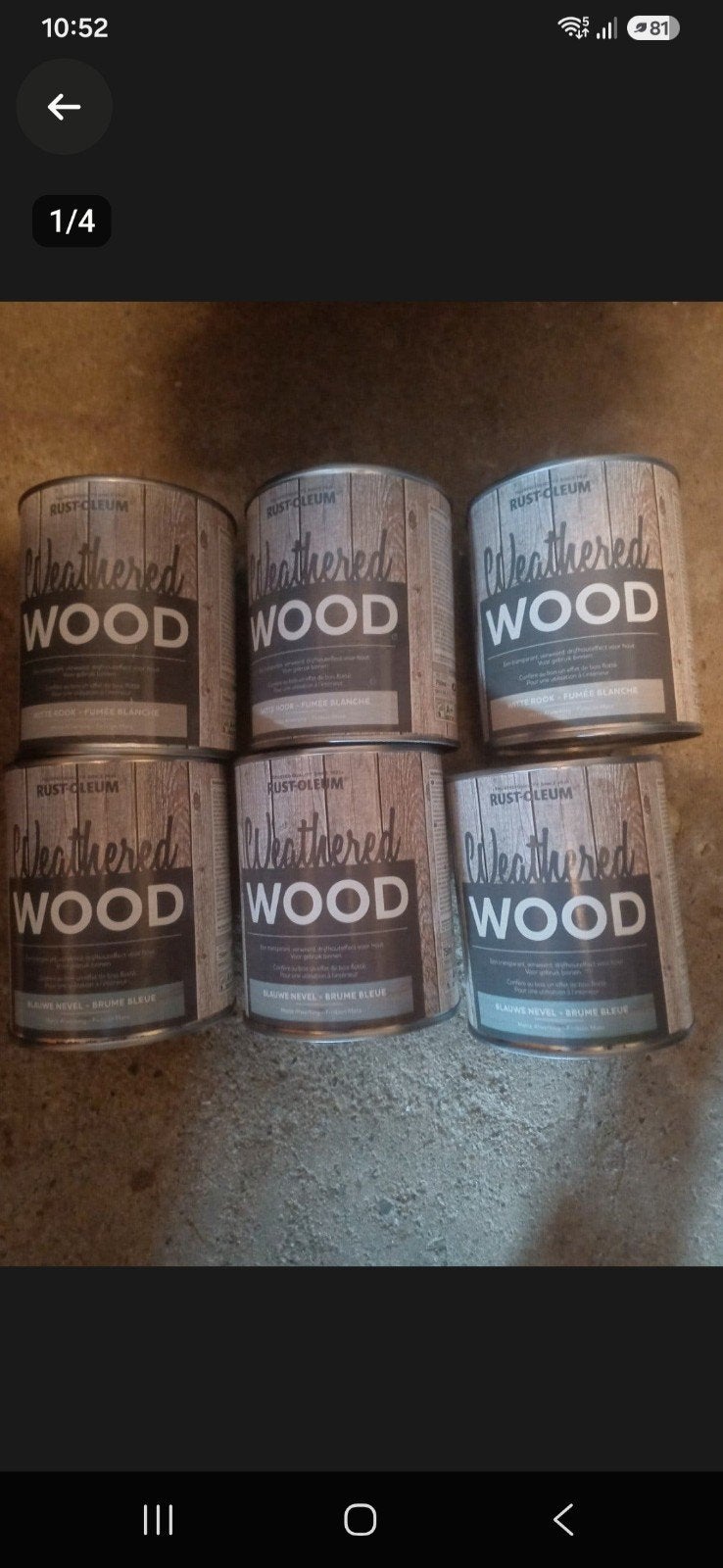 Rust-Oleum Weathered Wood Effect Verf - Diverse Kleuren, Doe-het-zelf en Verbouw, Ophalen, Nieuw, Overige kleuren, Verf
